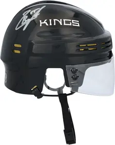 Quinton Byfield Los Angeles Kings Autographed Black Mini Helmet - Fanatics Authentic Certified