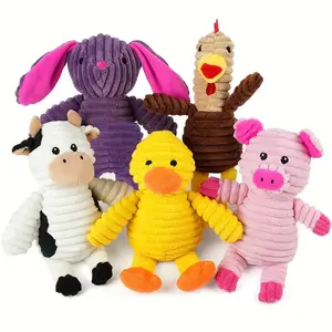 Assorted Animal Plush Dog Squeaky Toys – Fun & Soft Playtime