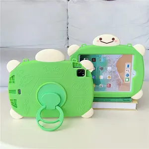 Cute Turtle Cartoon iPad Case, 360 Degree Rotating Stand, Anti-Drop Silicone Soft Shell, Compatible with iPad 7th 8th 9th 10th, iPad Air 11