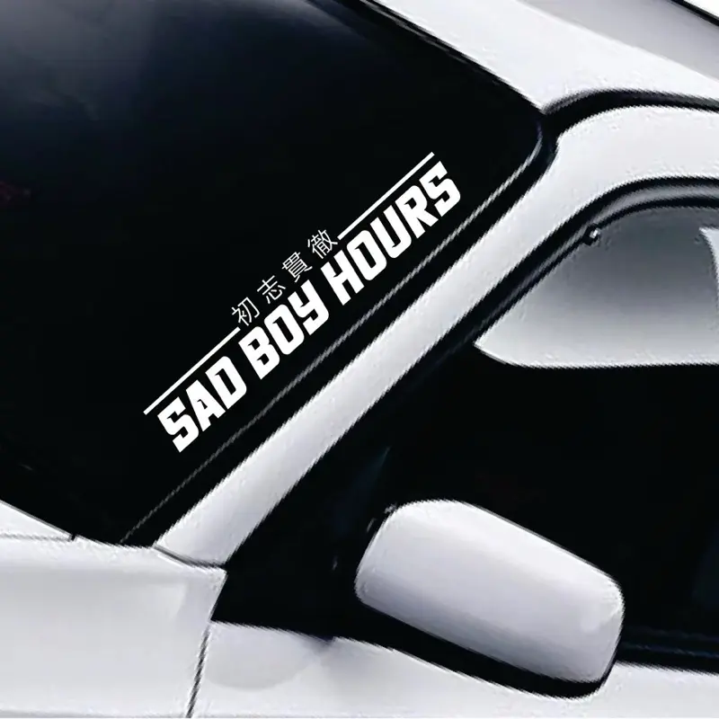Sad Boy Hours v2 Car Decal Truck Bumper Sticker Window Windshield Banner JDM Vinyl Men