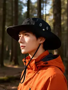 Quick-Dry Breathable Bucket Hat for Men and Women, UV Protection Western Cowboy Hat, Fashion Accessory for Hiking, Climbing, Fishing, Cycling