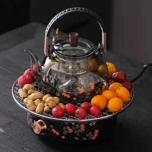 Nancy Tea Brewing Stove Set With Glass Teapot, Magnetic Cooker