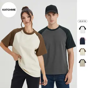 KatchMe Women's Versatile Color-Matching Short Sleeve Loose Cotton Top, Casual Round Neck T-Shirt, Wrinkle-Resistant Outfit, Breathable Anti-Pilling Womenswear
