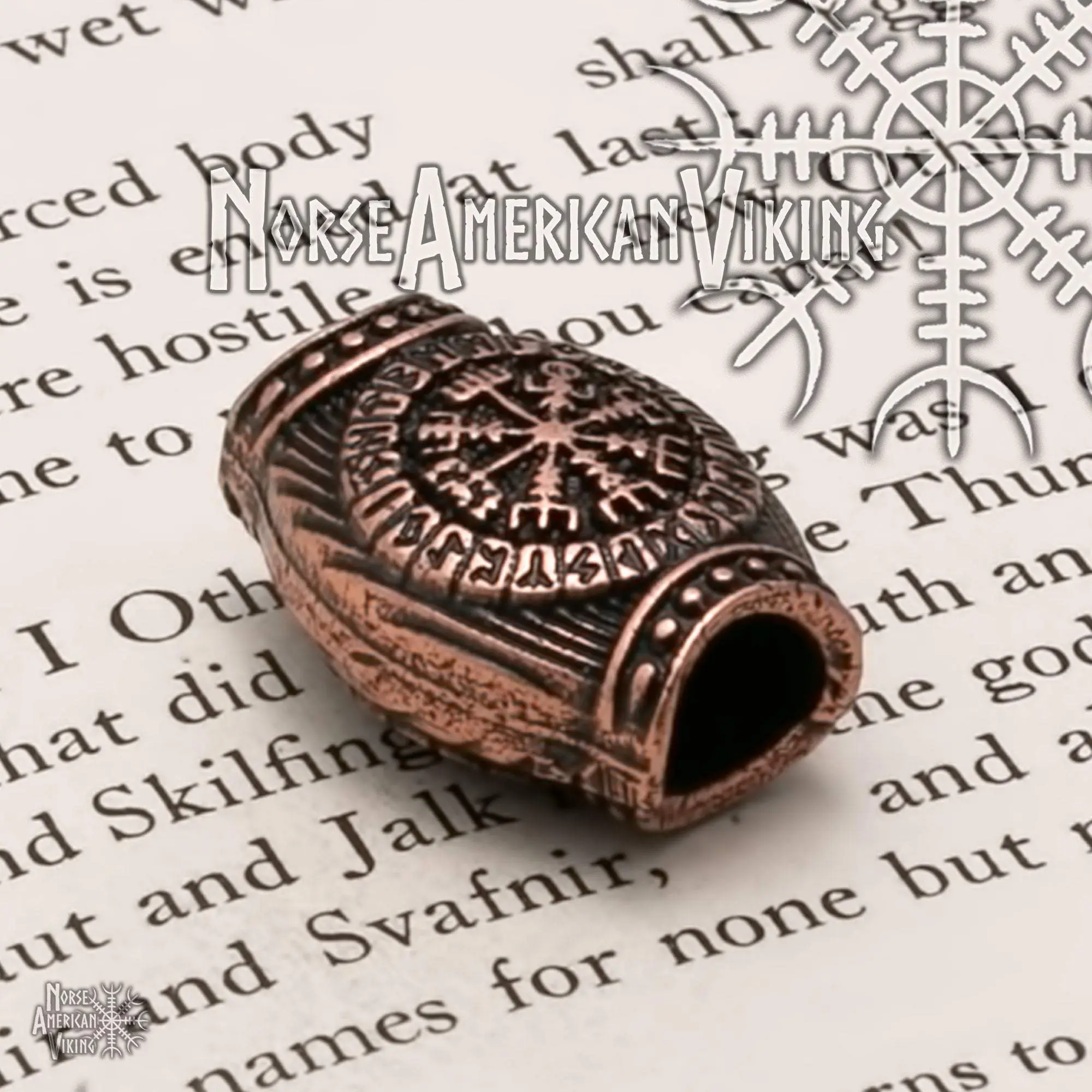 Viking Circles Beard Hair Jewelry Bead