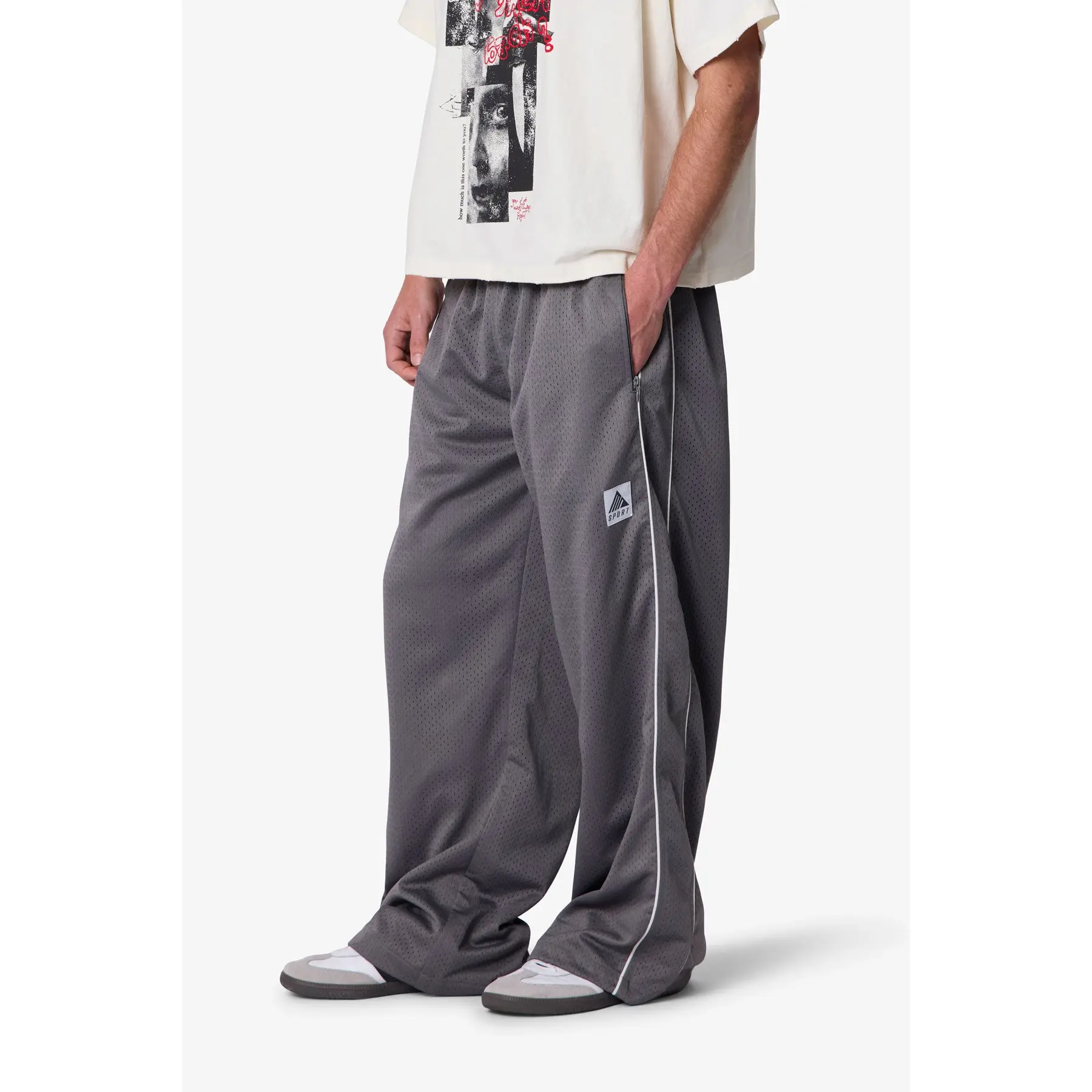 mnml Sport Mesh Track Pants - Grey