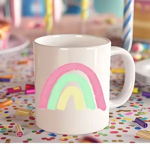 Adorable Pastel Rainbow Mug