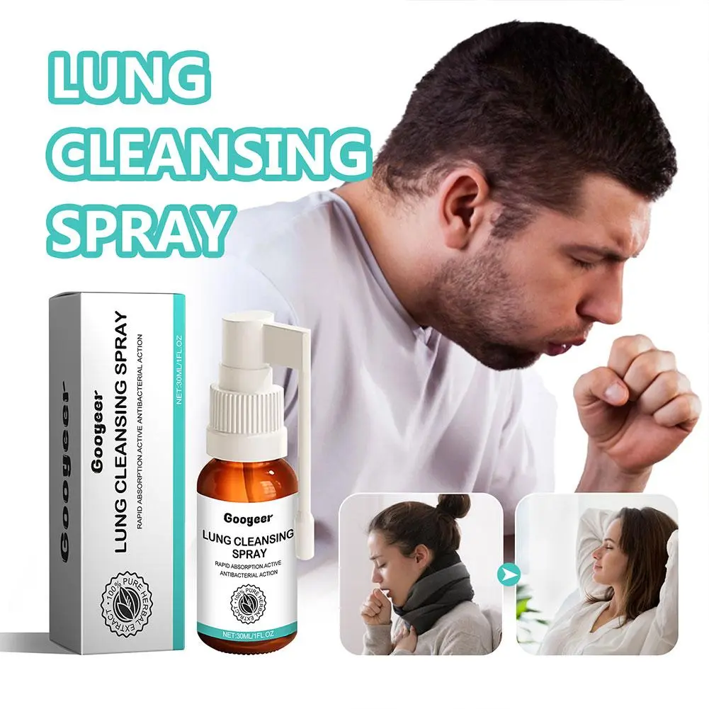 Lung Breath Spray 30ml Plant Formula Cleanser Mist For Lung Care Lung Respiratory Support Spray For Women Men Senior V1k7
