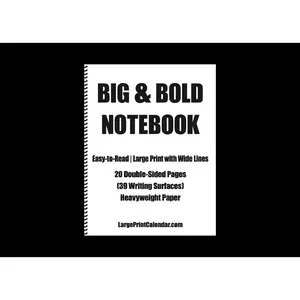 Jumbo Large Print Wide-line Notebook | 15 pages double sided
