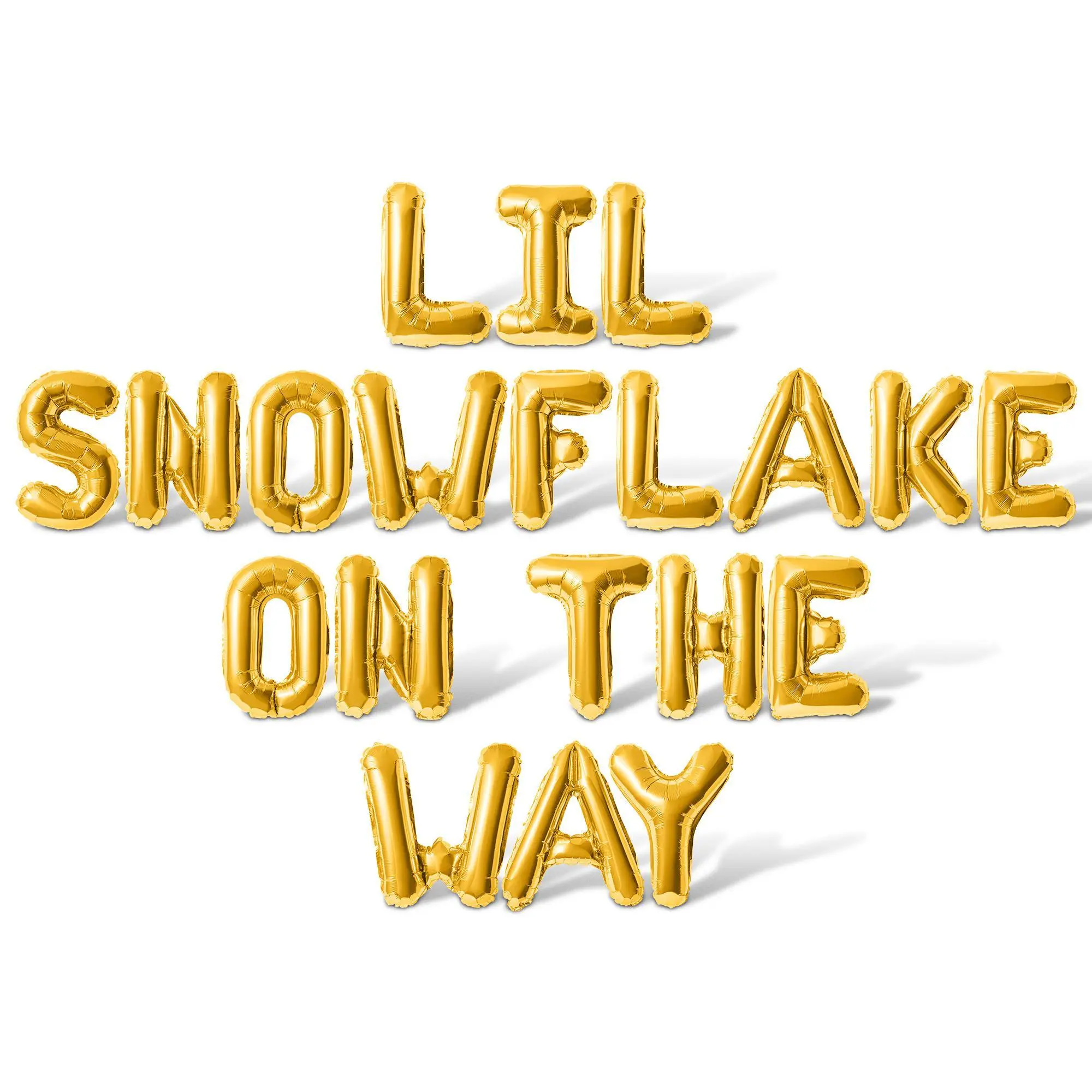 Letter Balloons - LIL SNOWFLAKE ON THE WAY 16" Inch Alphabet Letters Foil Mylar Balloon Baby Shower Party Banner