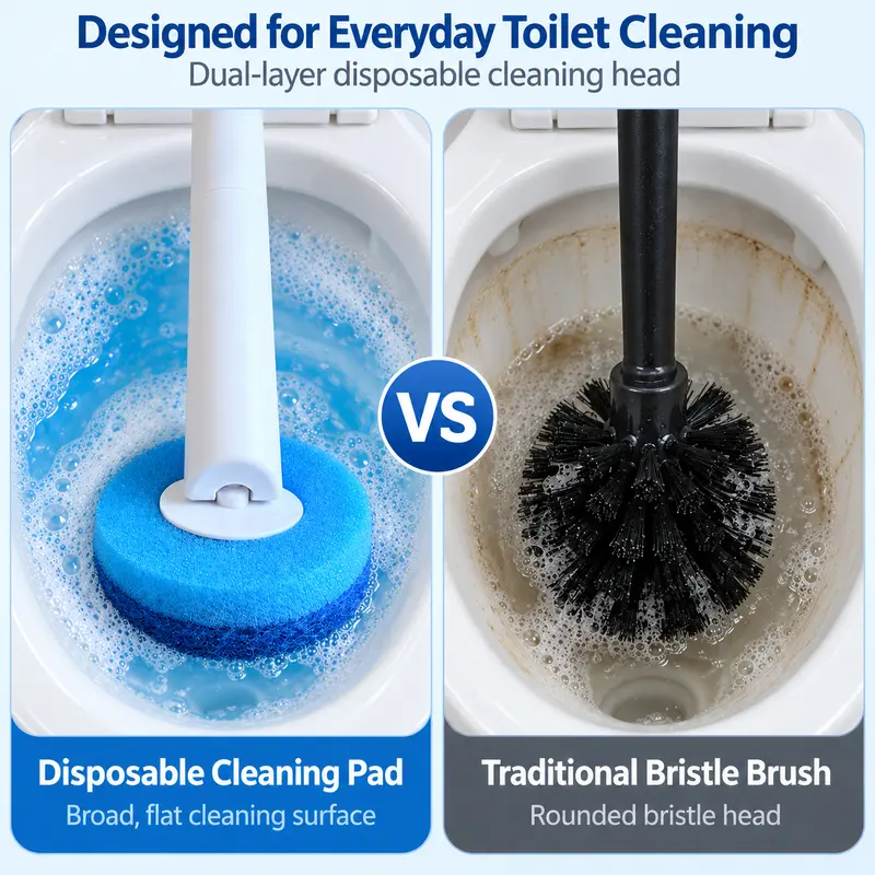 Snofrid (Updated Version) Disposable Toilet Brush, Toilet Bowl Wand Holder Set with 32PCS Cleaner Refills, Bathroom Cleaning System for Sink Bathtub Drain Wash Basin Urinal,Wall-Mount Scrubbing Toilet Brush Bathroom Cleaning Kit Snofrid (Updated Version) Disposable Toilet Brush, Toilet Bowl Wand Holder Set with 32PCS Cleaner Refills, Bathroom Cleaning System for Sink Bathtub Drain Wash Basin Urinal,Wall-Mount Scrubbing Toilet Brush Bathroom Cleaning Kit