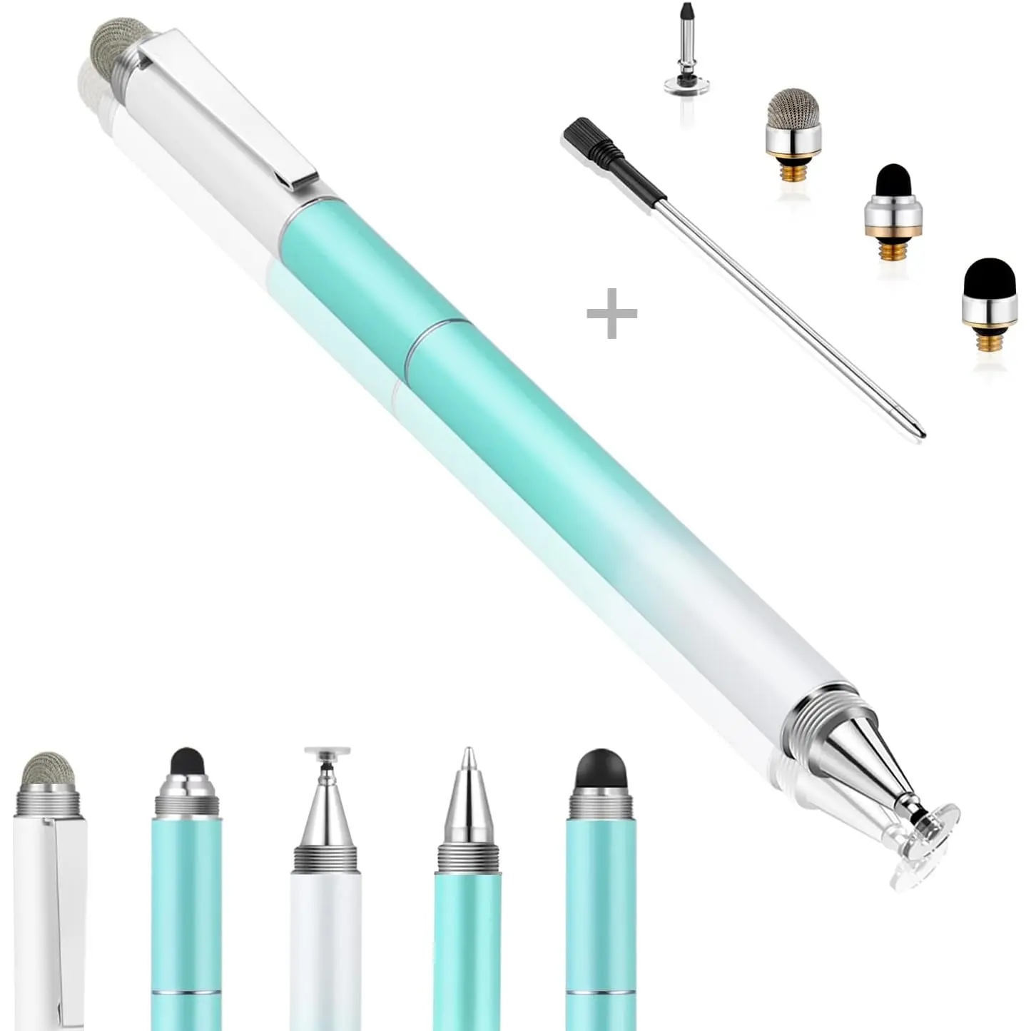 Capacitive Stylus Pen (4 in 1),Universal Touch Screens Stylus Pen for iPad/Pro//Android Phone//Fire/Tablets and  Capacitive Touch Screens-Dream Blue