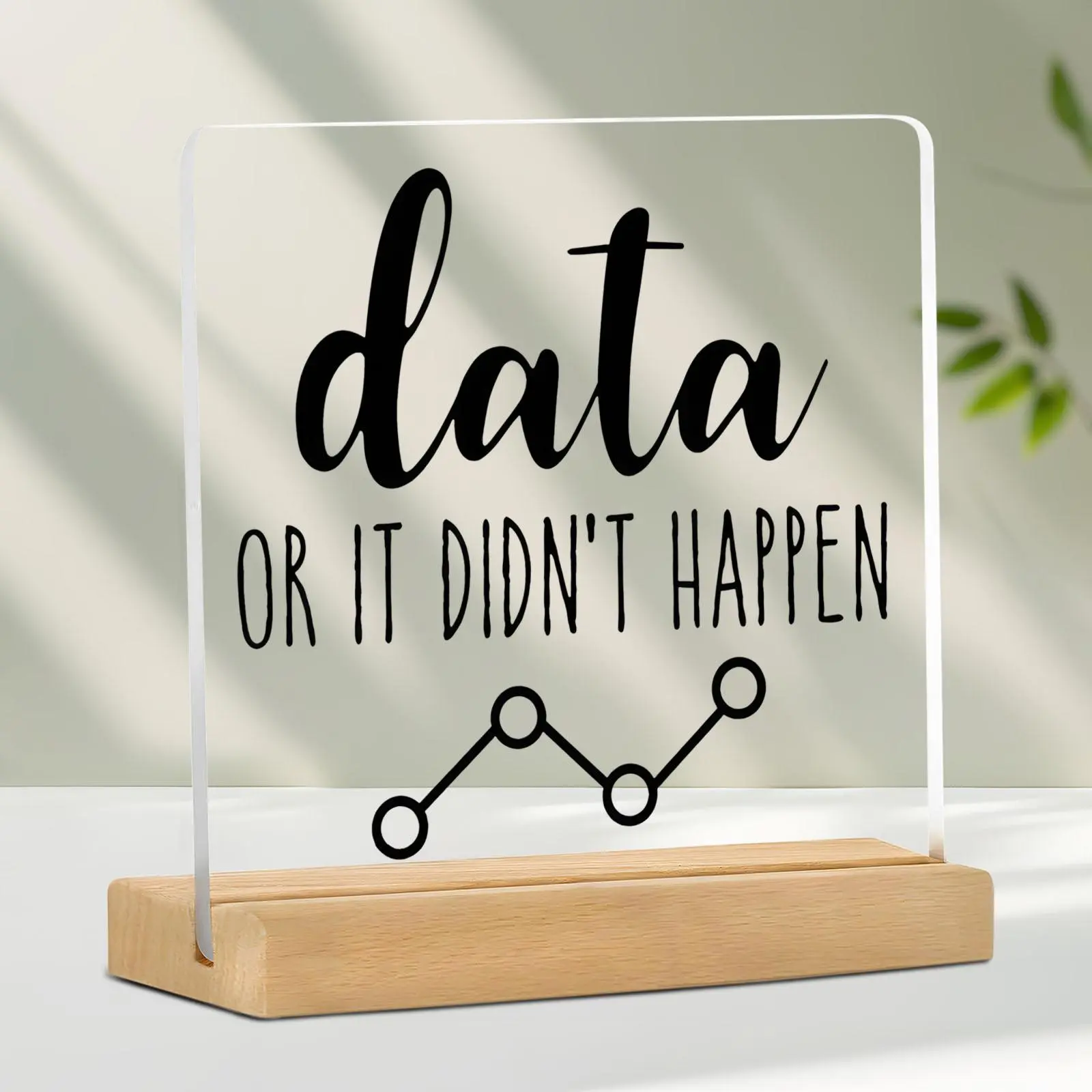 Data Analyst Or Programmer Gift, Data Did Not Happen Desktop Acrylic Ornament, Office Desktop Decoration, Desk Organizer for Home Office