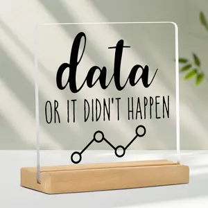 Data Analyst Or Programmer Gift, Data Did Not Happen Desktop Acrylic Ornament, Office Desktop Decoration, Desk Organizer for Home Office