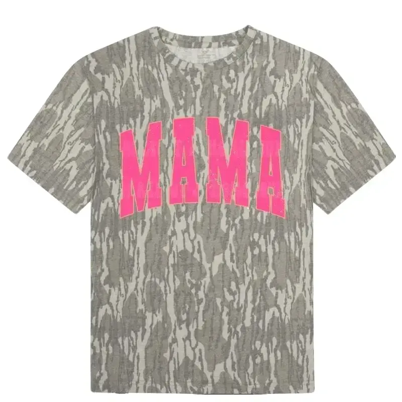 Pink Mama Mossy Oak Wash Out Turkey Track Tee Bottomland Camo Tee, Style T Shirt 3D Camo, T-Shirt for Men, Gift for Fan, Father's Day, Mother's Day,Size S-5XL
