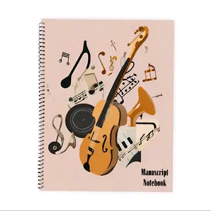 Music Sheet Manuscript Notebook with Inside Staff Options