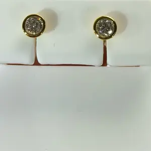 4mm Bezel stud VVS1 Moissanite Earrings