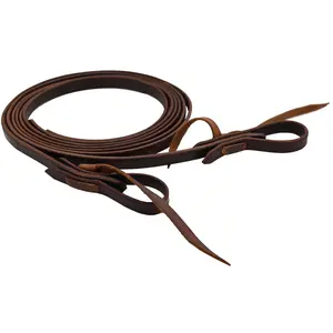 Coolhorse Leather 5/8" Latigo Leather Pony Split Rein- Handmade in Amarillo, TX