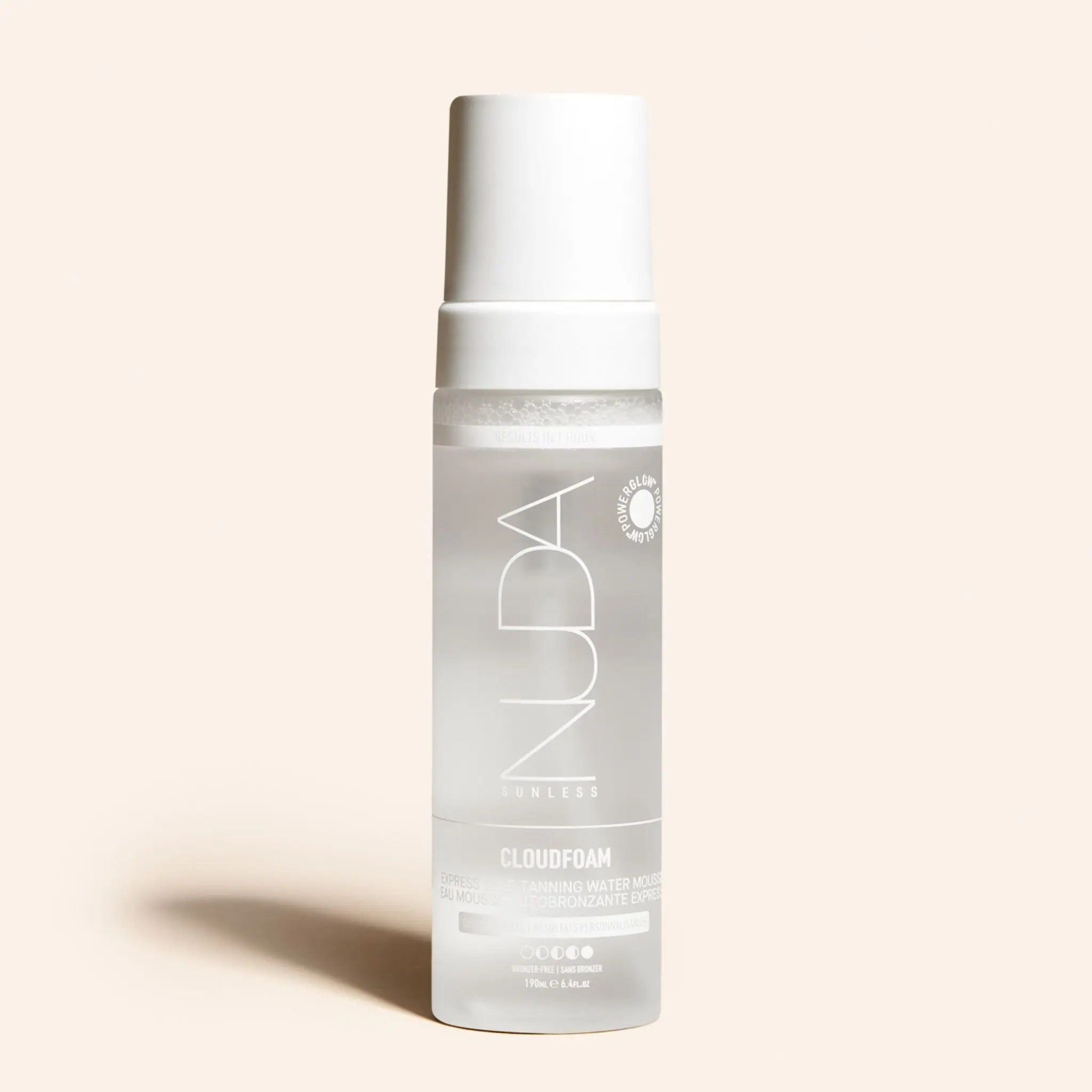CloudFoam Express │ Transparant & Transfer-Free Self Tanning Mousse │ Customizable & Rapid At Home Tan Results │ Fragrance-Free & Sensitive Skin Friendly │ NUDA Sunless