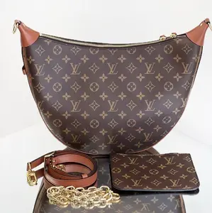 Pre-owned Coated Canvas Crossbody Louis Vuitton Loop Hobo in Monogram Canvas and Monogram Reverse