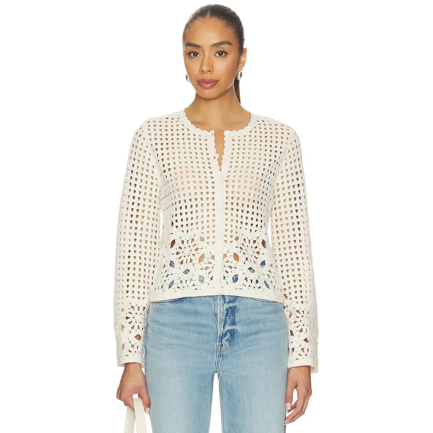 FRAME The Postcard Cardi in Cream