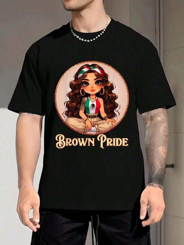 100% Cotton Unisex Brown Pride Chicana Chola Chibi Girl Hispanic Heritage Month T-Shirt