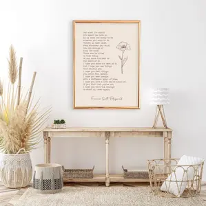 For what it's worth print | F. Scott Fitzgerald quote print | Vintage literary art