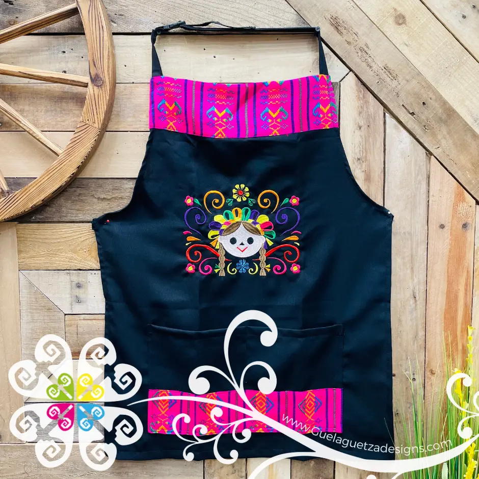 Otomi Doll Embroider Apron - Mandil