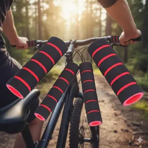 Ergonomic Wave Non-Slip Bike Grips for Mountain & Road Bikes - Comfort Foam Handlebar Grips, Easy Install, Enhanced Riding Comfort and Control. Upgrade Your Ride Instantly.