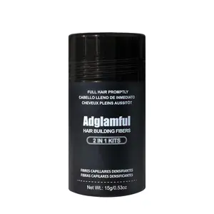 Adglamful Universal Hair Building Fibers Instant Thickening Wind & Sweat Resistant Lightweight Coverage for Gray Thin Hair Travel Friendly Packets for On the Go Styling Haircare