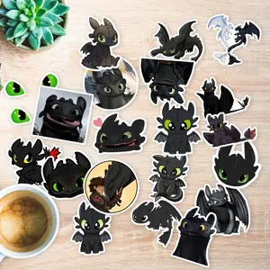 Stickers Pack 20 Pcs Cute Bumper Vinyl Toothless Water Guitar Waterproof  Colorful Skateboard Laptop Aesthetic Bike Bottle Car Luggage