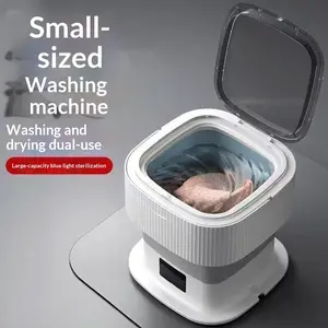 11.5L portable winter foldable small washing machine, suitable for home travel. It can be started with one button and has UV blue light sterilization and disinfection function.