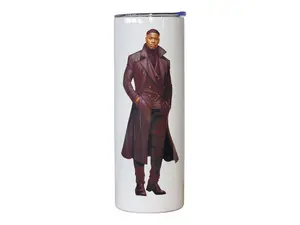 Melanated Fashion Brother - 20 oz. Skinny Tumbler with Fine Black Melanin Male Character