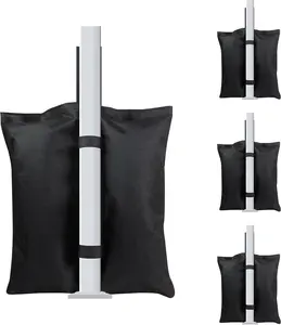 4-Pack Tent Sand Bags - Canopy Gazebo Pergola Instant Shelter Leg Weights for Outdoor Use (Sand Not Included)