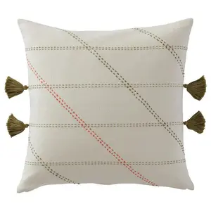 Canvello Handmade Off White Throw Pillows | 20 x20 in