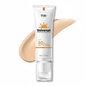 TVOKO SPF 50 Tinted Mineral Sunscreen - Lightweight Non-Greasy & Hydrating Daily Universal Sun Protection with Rice Bran Extract & Vitamin E