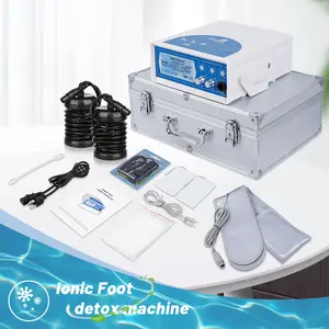 Portable Ionic Foot Bath Detox Machine Detoxfify Your whole Body at Home, with TENS Electric Muscle Pain Relief Massage Pads, Heated Waist Belt Function , Salon Detox Spa Same Model Machine (No Basin) gift for woman / men
