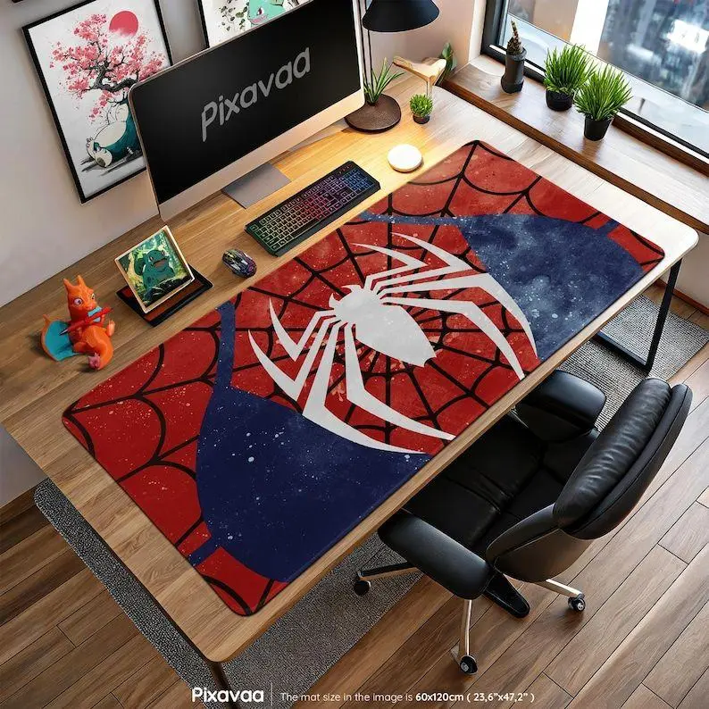 Mouse Pad Relaxing Desk Mat, Spider-Man Inspired Mousepad, Spidey Gaming Desk Pad, Camic Hero Workspace Decor