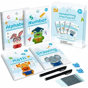KiddoSpace Magic Grooved Handwriting Practice Kit for  - Grooved Writing Practice Books Ages 3-5, Letter Tracing Workbook,  Writing Practice, Learn to Write,  Learning Activities