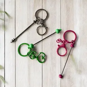 Bag Charms Metal Beadable DIY Keychain