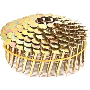 3600 Count Coil Roofing Nails 3/4-Inch x .120-Inch for Roofing  , 15  Round  Wire Weld Collated Roofing , Smooth Shank Electro Galvanized Air Nails for Roofs