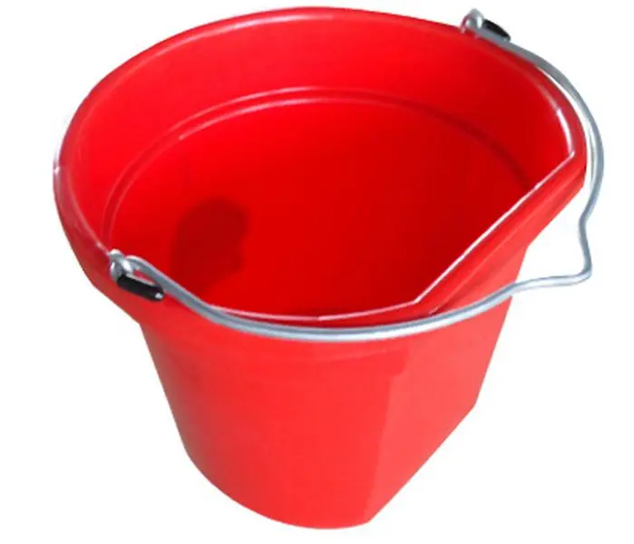 212 MAIN Flat-Sided Utility Bucket, 20 Qt Red Durable Polyethylene Resin Plastic Bucket for Heavy-Duty Home & Garden Cleaning, Stable General-Purpose Pail, Durable Buckets, Plastic Buckets