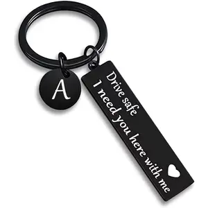 drive safe keychain for boyfriend,26-letter keychain,gifts for boyfriend on birthday christmas valentines dayValentine's Day gift
