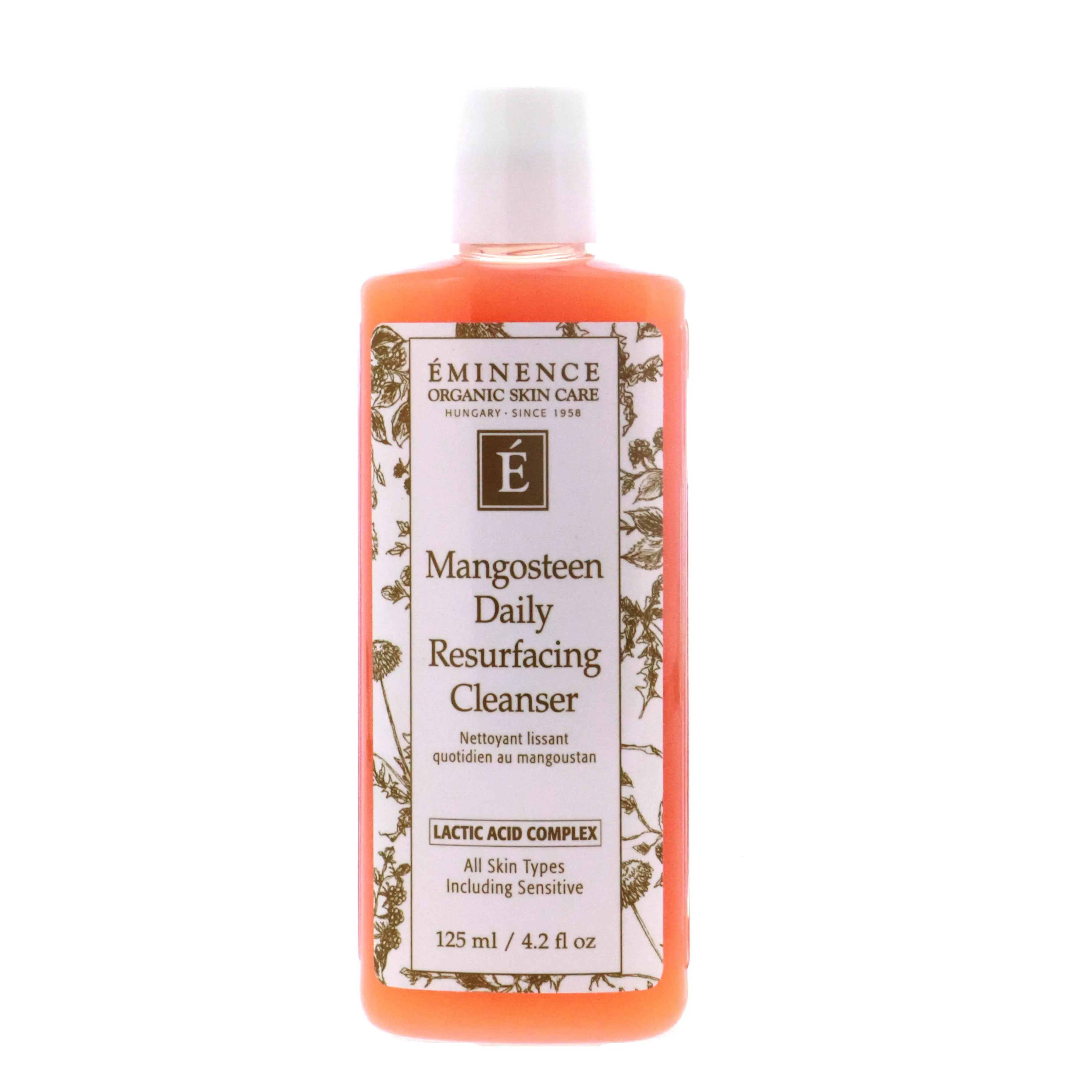 Eminence Mangosteen Daily Resurfacing Cleanser with Lactic Acid, Gentle Alcohol-Free Exfoliating Gel for Sensitive and Uneven Skin, 4.2 oz, Alcohol-Free Moisturizers & Mists