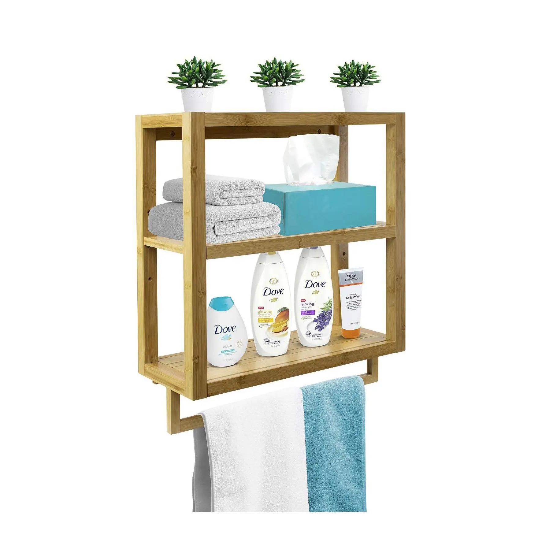 Sorbus Bamboo Towel Rack Shelf Sorbus Bamboo Towel Rack Shelf