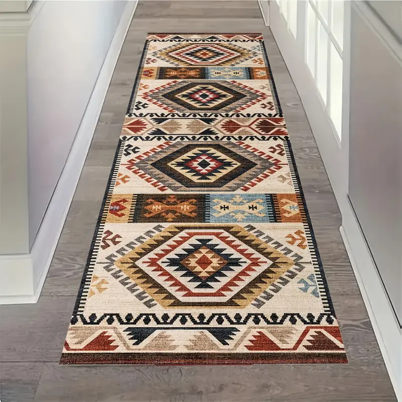 Joyfinity 1pc Bohemian Ethnic Style Large Aisle Runner Rug - Mixed Material Tapestry, Machine Washable, Multifunctional Home Decor for Hallway, Bedroom, Leisure Area, Aisle Runner Runners, Mixed Material Runners
