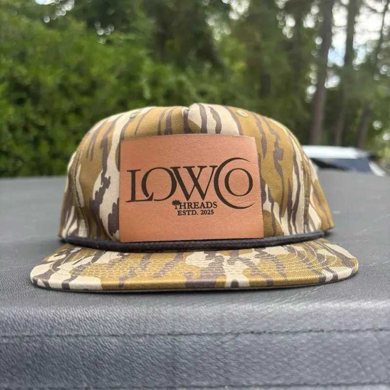 Lowco Threads Richardson 256p Camo Umpqua Rope Snapback Five-Panel Baseball Cap - Front Logo Leather Patch