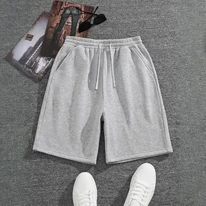 Men’s solid-color drawstring loose straight-leg shorts,Versatile Basic knit wide-leg athletic pants,Minimalist casual sports shorts,plain beach shorts,suitable for Daily wear,outdoor,shopping trips,day outings,seaside vacations,and summer Menswear Trouser