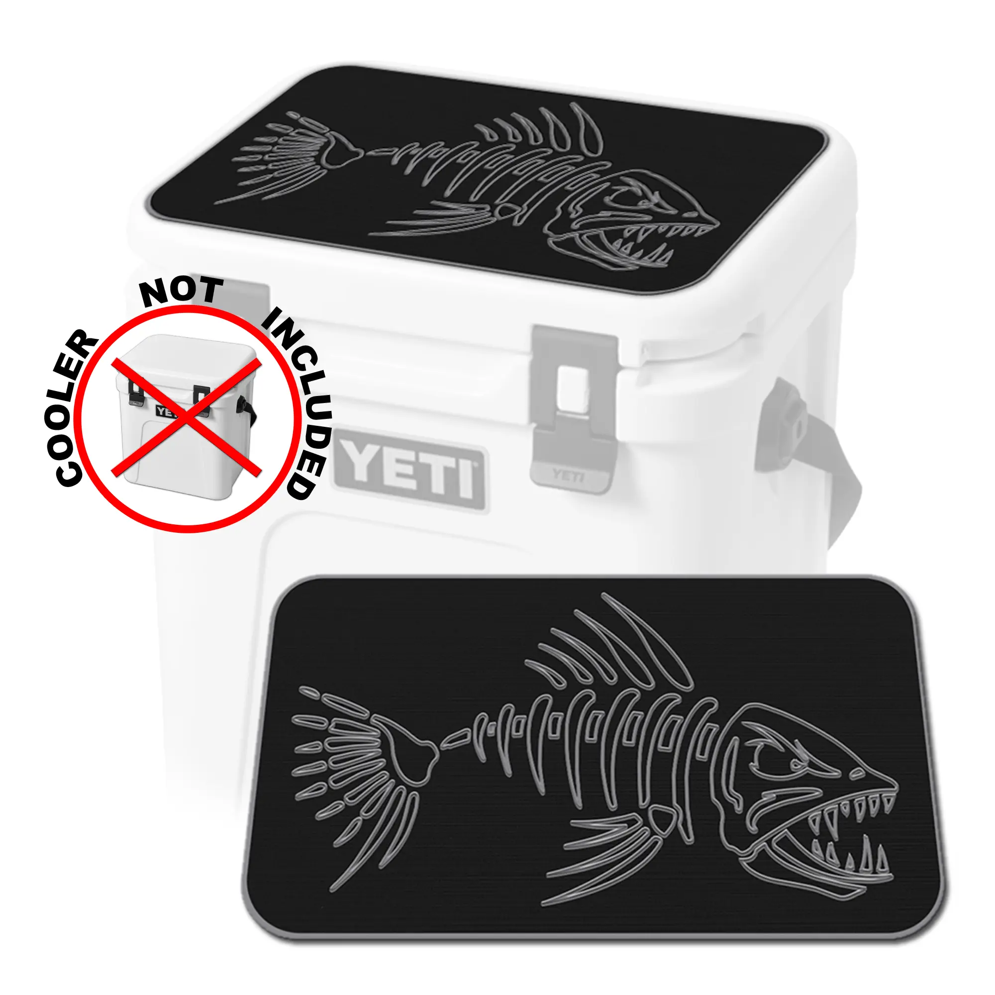 USATuff SeaDek Cooler Pad — BONEFISH in Black/Storm Gray | FITS YETI Roadie 15 QT Cooler (COOLER NOT INCLUDED—PAD ONLY)