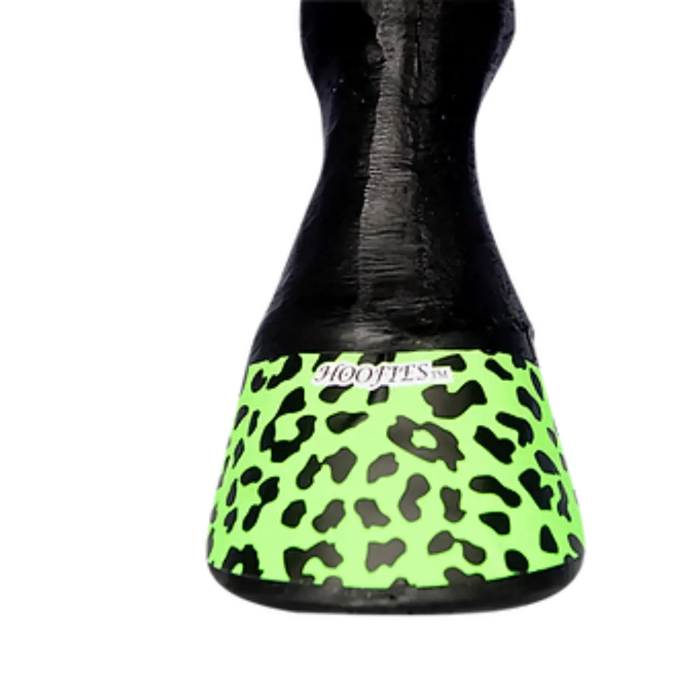 Set of 4 Neon Green Leopard Print Hoofies