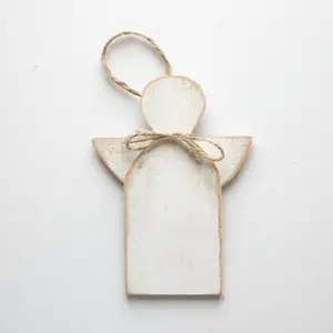Handmade Wood Angel Ornaments
